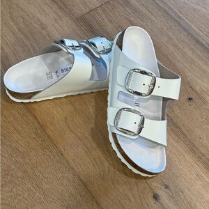Birkenstock White Double Strap Sandals